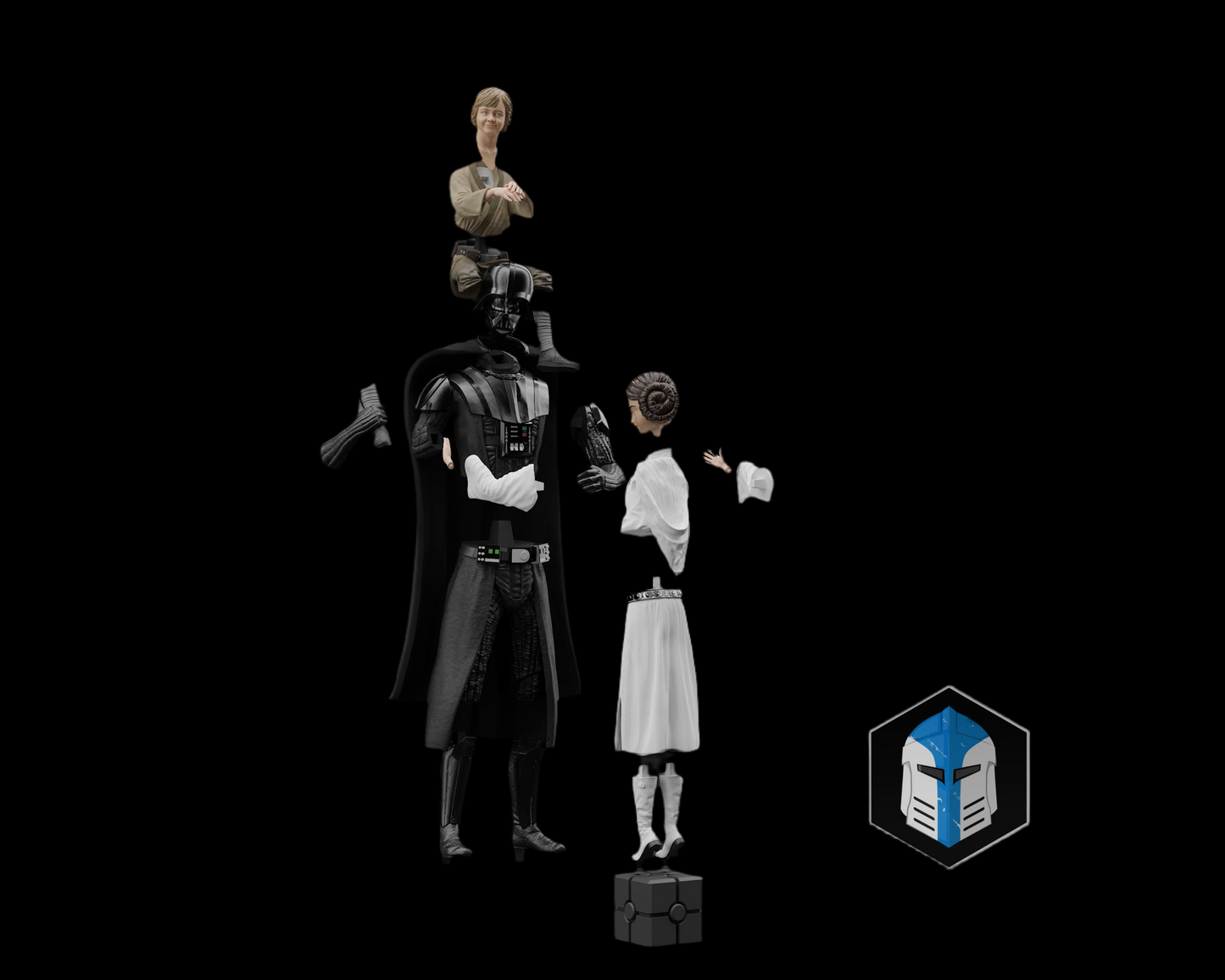 Darth Vader Figurine  - Printed DIY