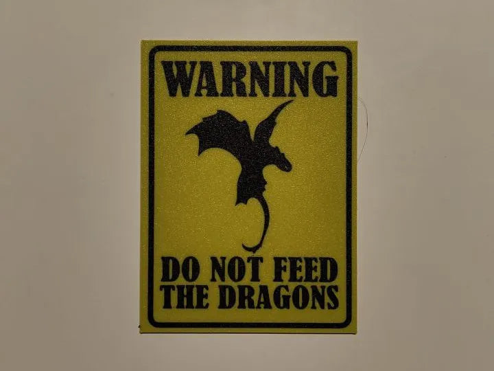 Do Not Feed The Dragons Plate Wall Art