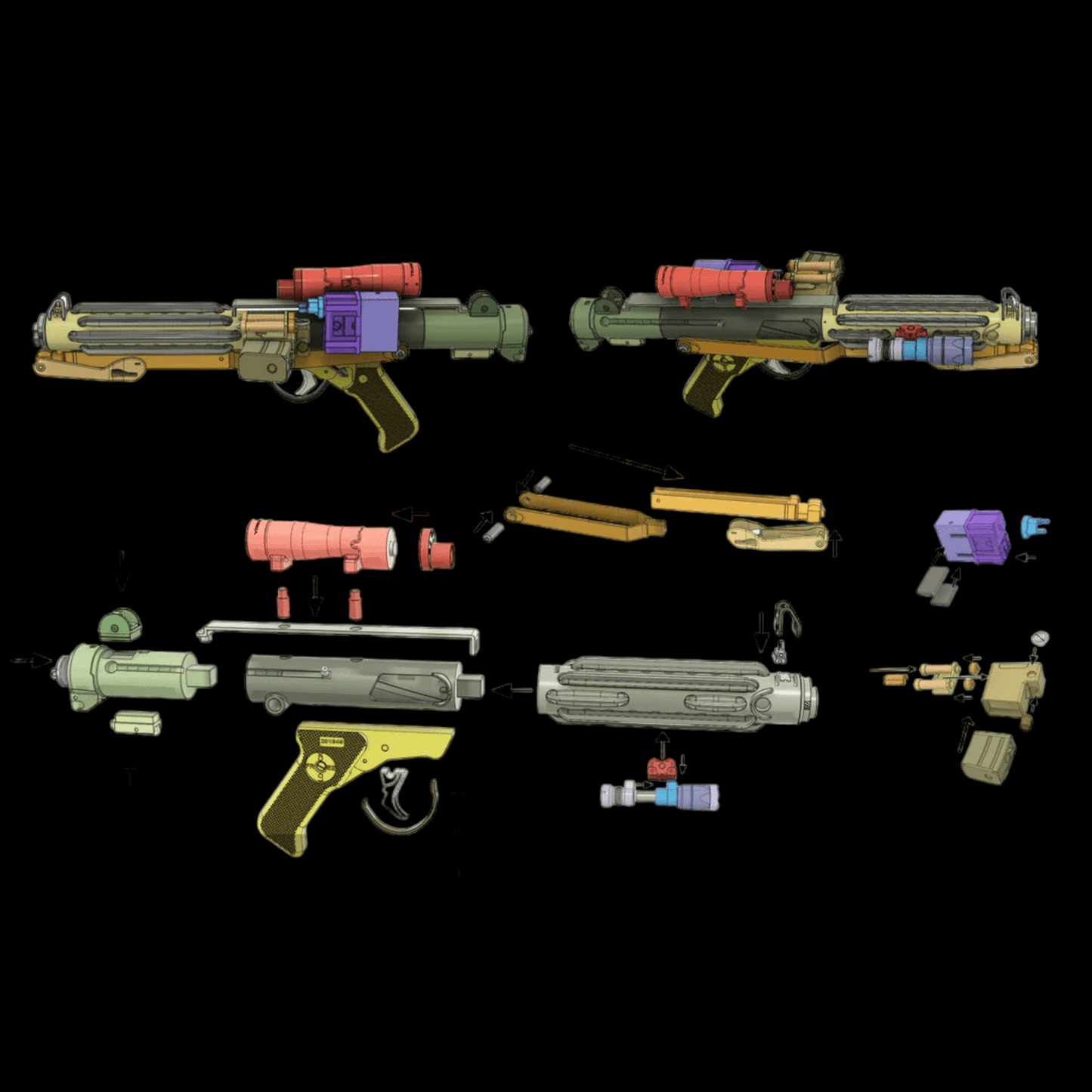 E-11 Blaster Rifle - Printed DIY