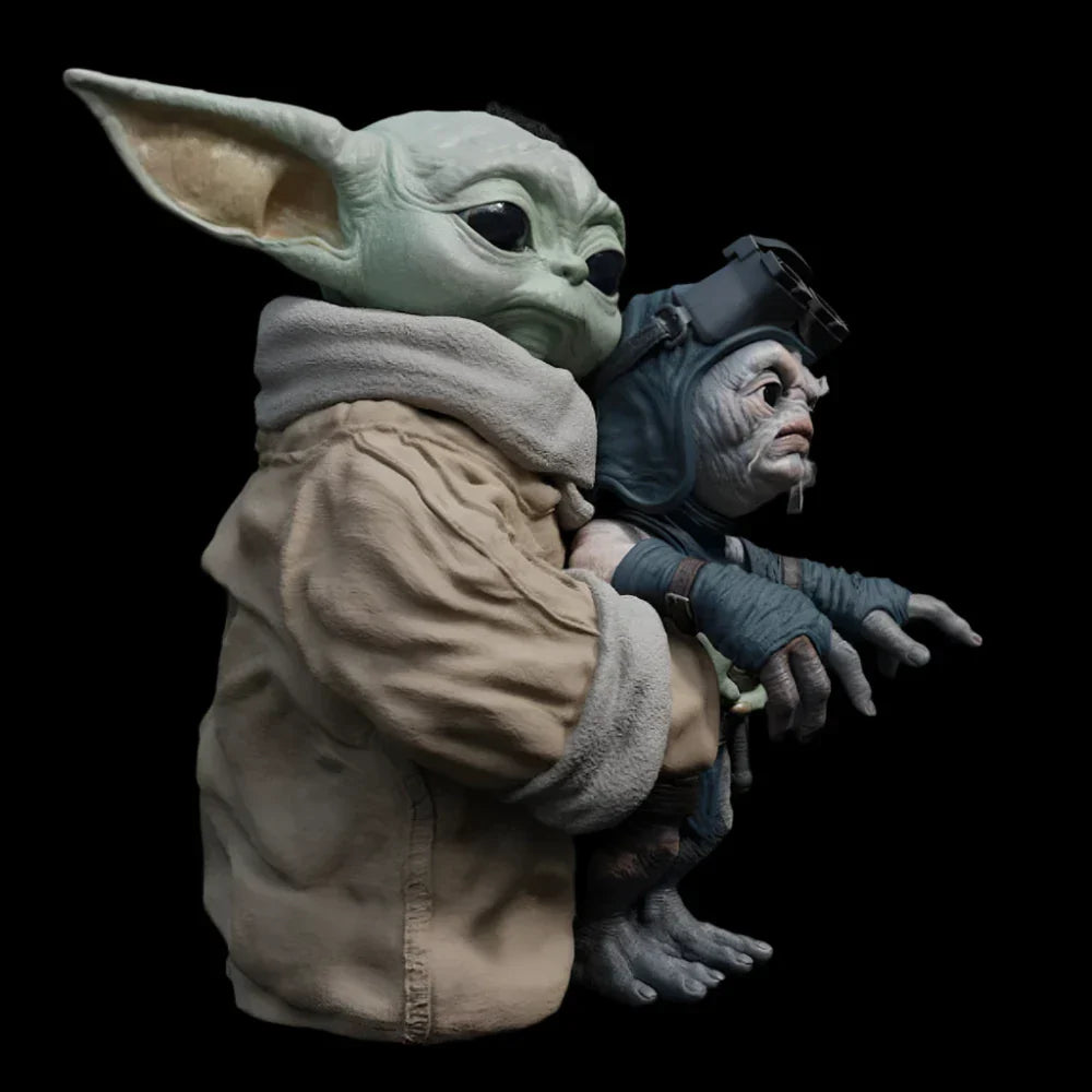 Grogu and Babu Frik Figurine  - Printed DIY