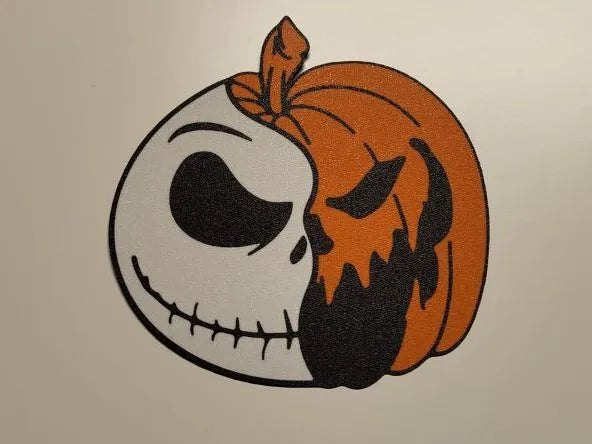 Jack Skellington and Pumpkin Half & Half Wall Art