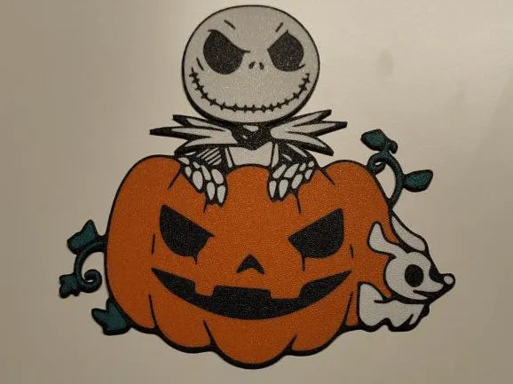 Jack Skellington and Pumpkin Wall Art