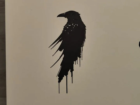 Single Raven Silhouette Wall Art