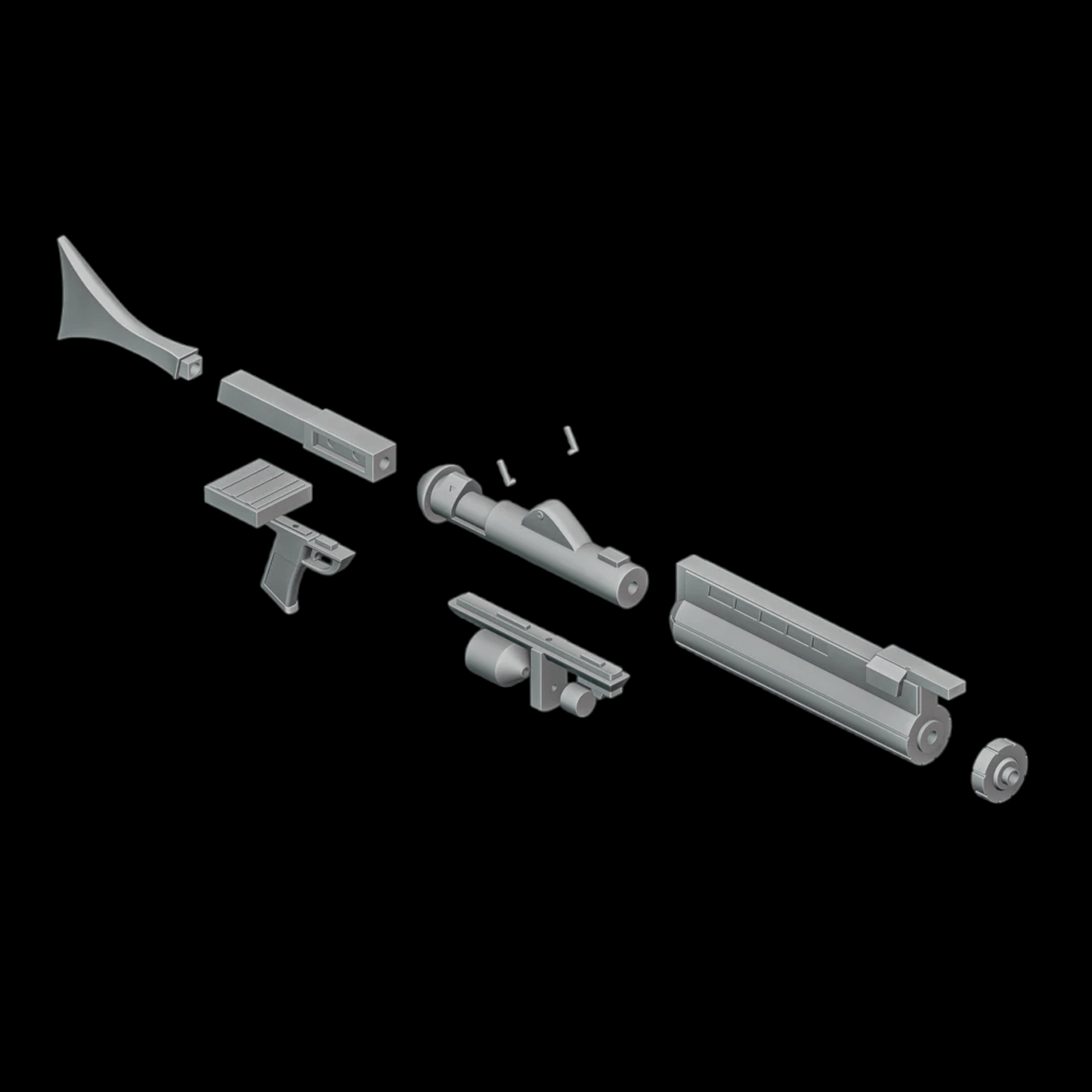 DC-15A Blaster Rifle Animated - Printed DIY