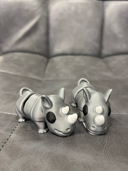 Baby Rhino Keychain Back