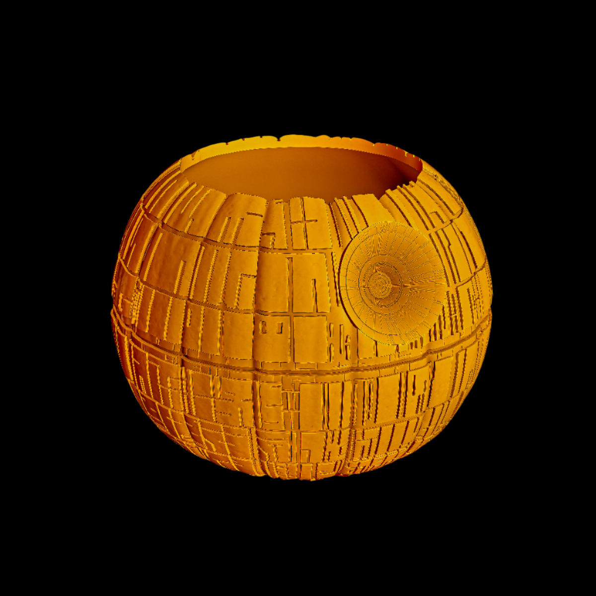 Death Star Pumpkin Candy Bowl - Printed DIY