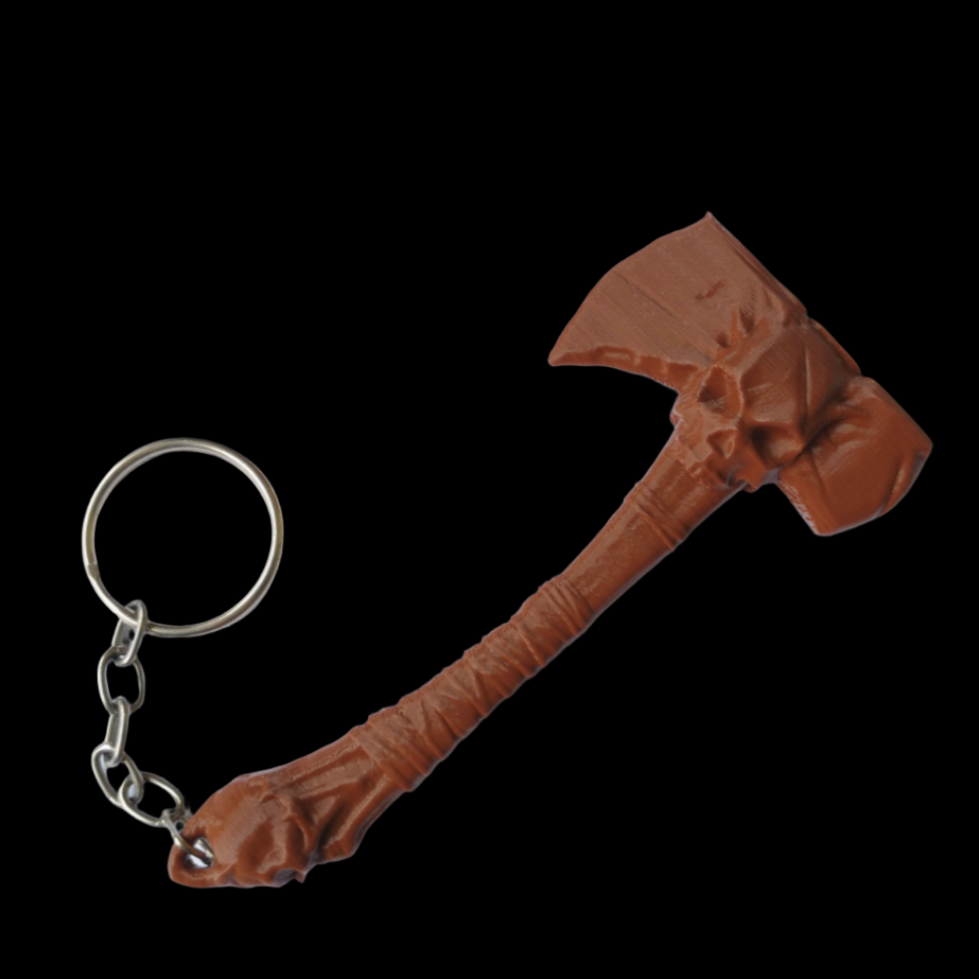 Skull Axe Keyring